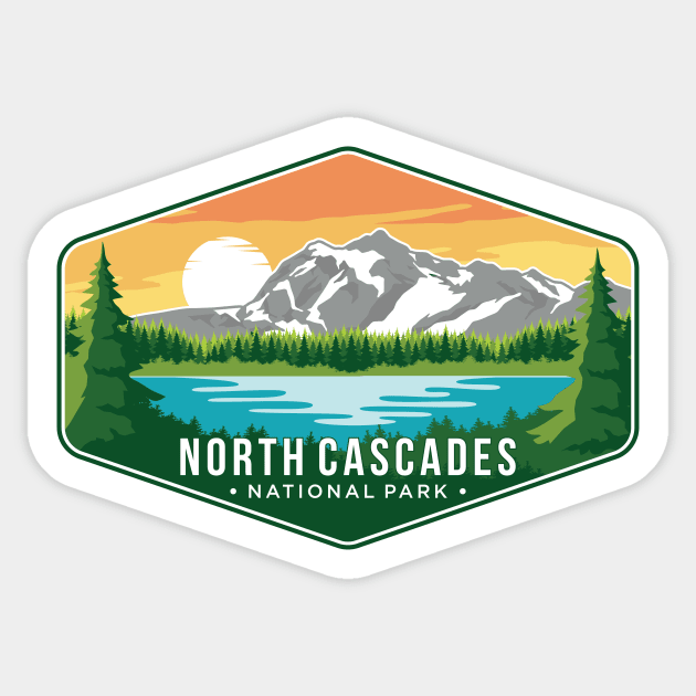 North Cascades National Park Sticker by Mark Studio